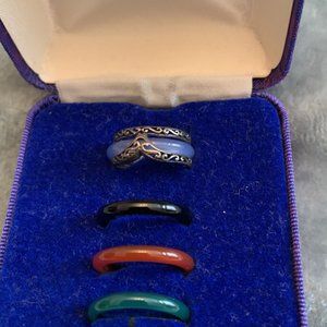 925 Interchangeable Ring - Glass Inserts